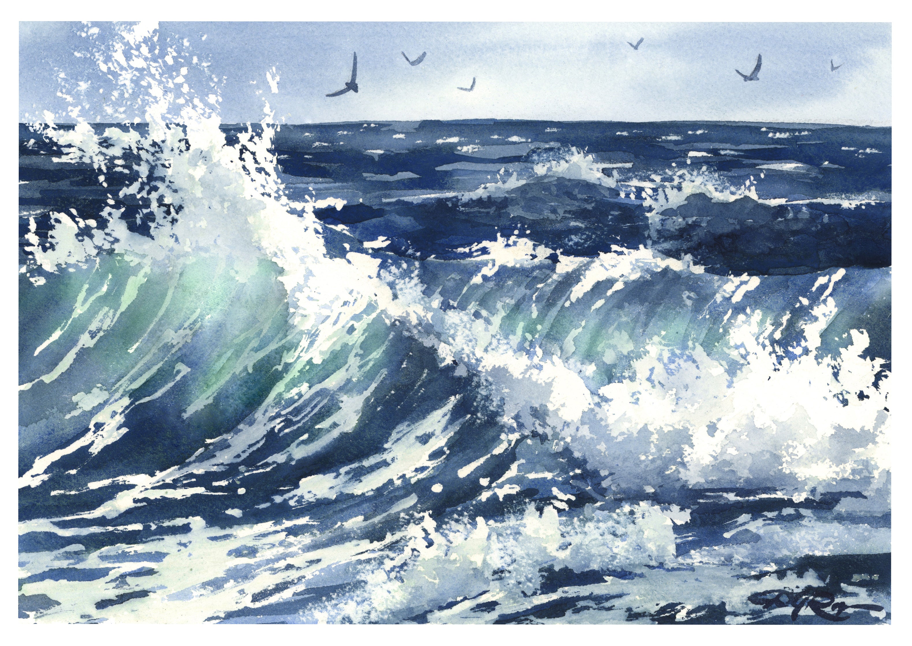 Ocean Waves Watercolor Mastery Workshop – djrogersart.com